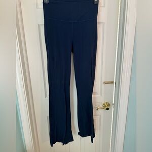 Navy lululemon flared leggings